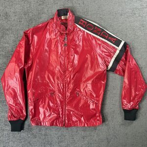Vintage Honda Hondaline Race Jacket Nylon Windbreaker Size M Made In‎ USA Red